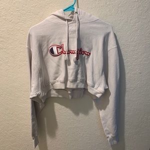 Vintage Champion Cropped Hoodie